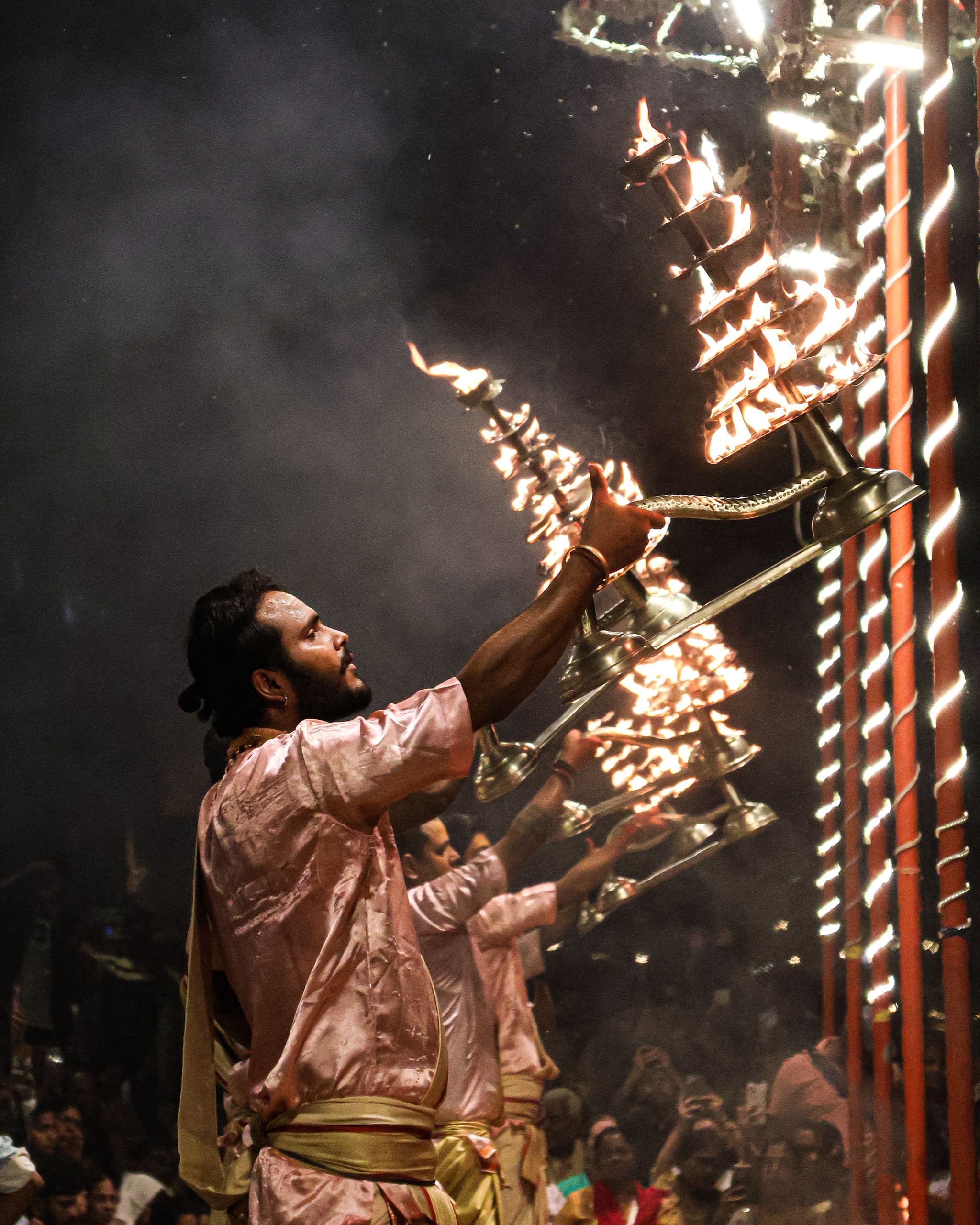 Evening Ganga Aarti ceremony at Dashashwamedh Ghat